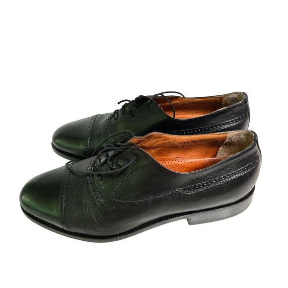 Florsheim Imperial Rome Cap Toe Black Leather Dress Shoes Size 10 - Picture 2 of 7